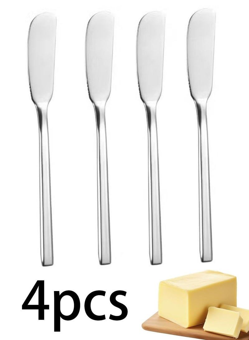 4pcs Butter Knife Stainless Steel Butter Knife Spreader 6.5-Inch Cheese Spreaders - Image 1